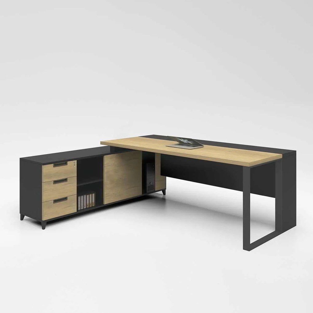 Γραφείο PROJECT Αναστρέψιμο 180x160cm Sonoma/Γκρι