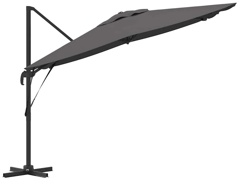 vidaXL Ρώμη Ομπρέλα Ανθρακί 286 x 285 x 265 εκ