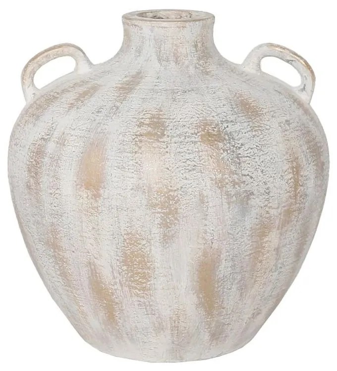 Βάζο Kea 031623 40x40x40cm White-Gold Μαγνήσιο