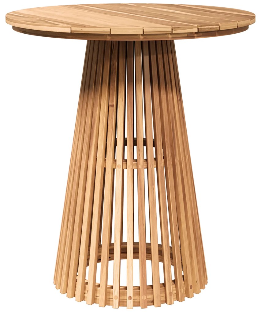 vidaXL Τραπέζι Κήπου Ø70x75 εκ Μασίφ Ξύλο Teak