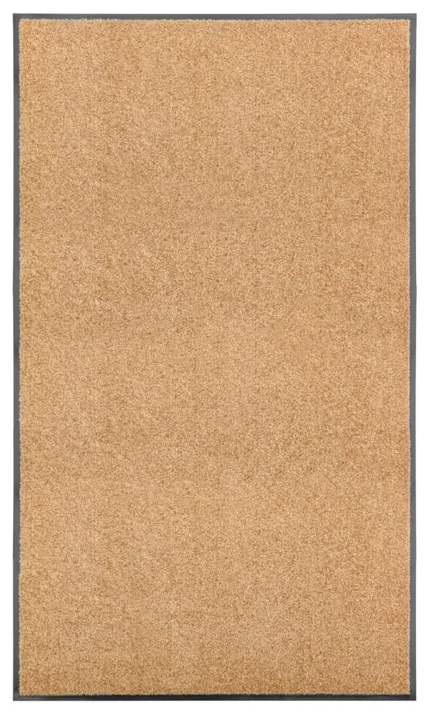 vidaXL Πατάκι Εισόδου Πλενόμενο Κρεμ 90 x 150 εκ.