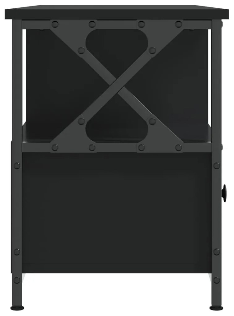 vidaXL Έπιπλο Τηλεόρασης Μαύρο 102x33x45 εκ. Επεξεργασμένο Ξύλο/Σίδερο