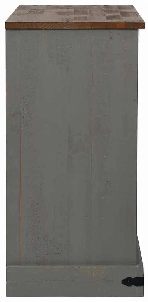 vidaXL Sideboard HALDEN 2 συρόμενες πόρτες γκρι 112x40x80 cm