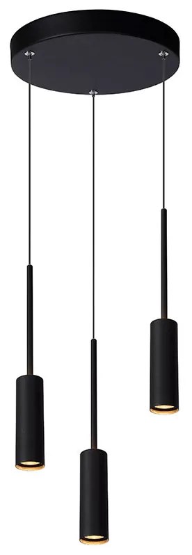Φωτιστικό Κρεμαστό Lucide 24401-21-30 TUBULE Μαύρο Ματ (Black Mat) 2700 K