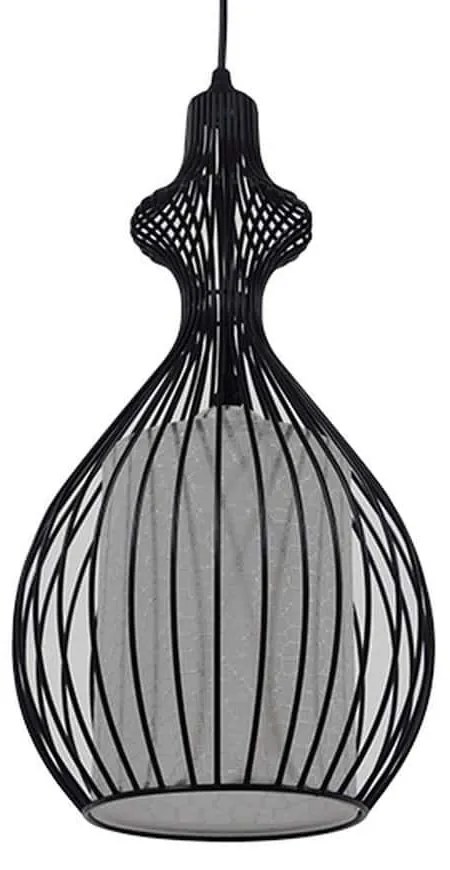 Φωτιστικό Οροφής Thyda 01197 Black GloboStar Metal, Fabric