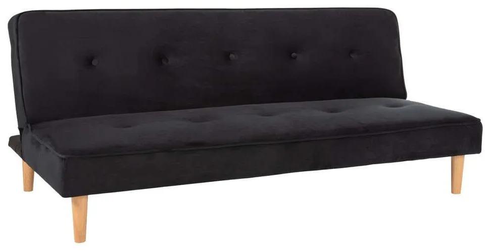 Καναπές-Κρεβάτι Belmont HM3026.14 177x86x72cm Black Βελούδο, Ξύλο