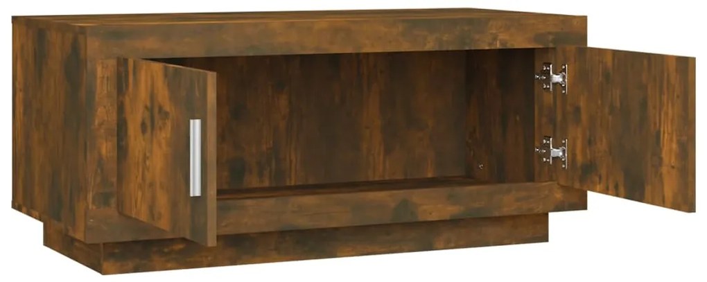 vidaXL Τραπεζάκι Σαλονιού Καπνιστή Δρυς 102x50x45εκ. από Επεξεργ. Ξύλο