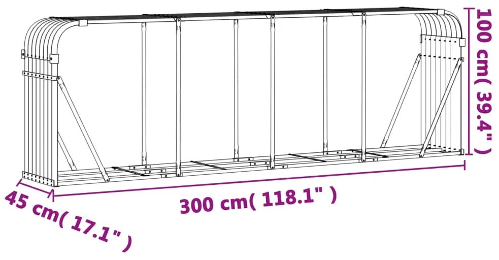 ΞΥΛΟΘΗΚΗ ΚΑΦΕ 300X45X100 ΕΚ. ΑΠΟ ΓΑΛΒΑΝΙΣΜΕΝΟ ΑΤΣΑΛΙ 364576