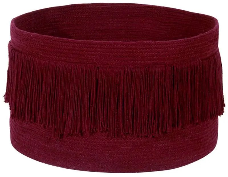 Καλάθι Αποθήκευσης Fringes LOR-BSK-FRIN-SAVR Savannah Red 45X45X30Cm Lorena Canals Cotton