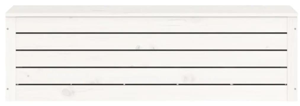vidaXL Κουτί Αποθήκευσης Λευκό 109x36,5x33 εκ από Μασίφ Ξύλο Πεύκου