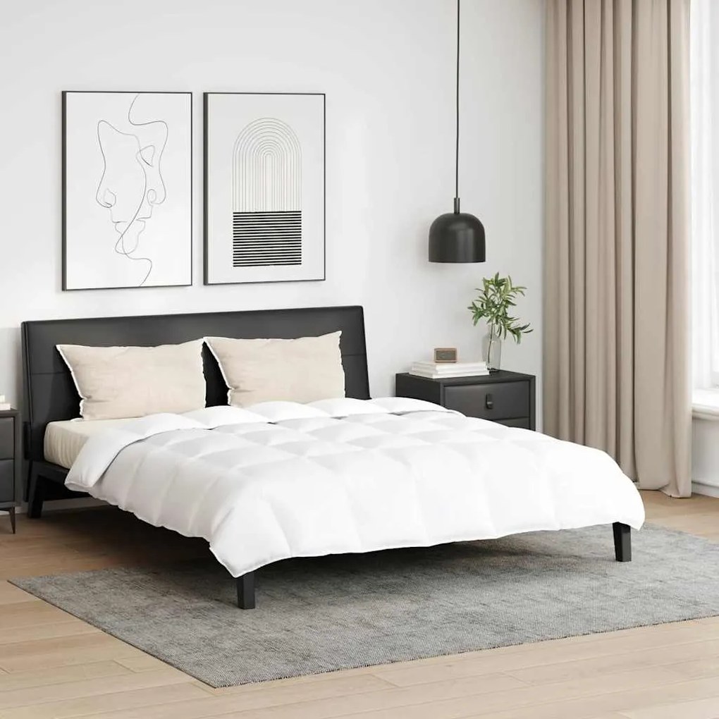 vidaXL Πάπλωμα Άλλο με μαξιλάρι 3 pcs Λευκό 240 x 260 εκ. Πούπουλο