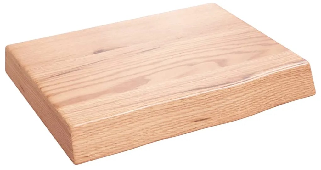 vidaXL Ράφι Τοίχου Ανοιχτό Καφέ 40x30x(2-6)εκ. Επεξ. Μασίφ Ξύλο Δρυός