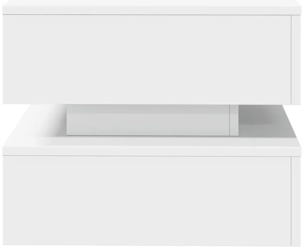 vidaXL Τραπεζάκι Σαλονιού με LED Λευκό 50 x 50 x 40 εκ.