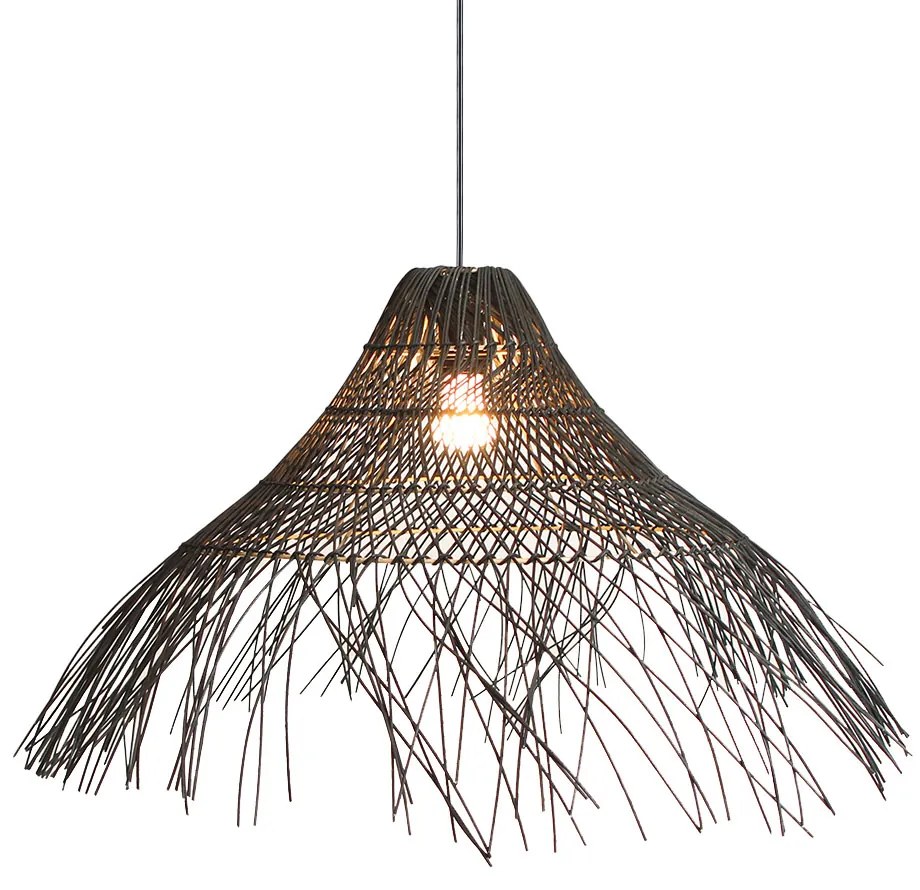 MEDUSE ΦΩΤΙΣΤΙΚΟ ΟΡΟΦΗΣ ΜΕΤΑΛΛΟ RATTAN ΜΑΥΡΟ 75x75xH26cm - 029795