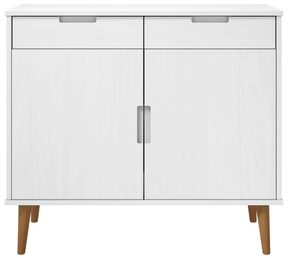 vidaXL Ντουλάπι MOLDE Λευκό 90x40x80 εκ. από Μασίφ Ξύλο Πεύκου