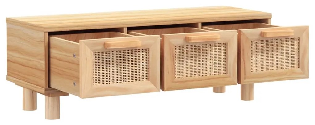 vidaXL Τραπεζάκι Σαλονιού Καφέ 80x40x30 εκ. Επεξ. Ξύλο &amp; Μασίφ Πεύκο