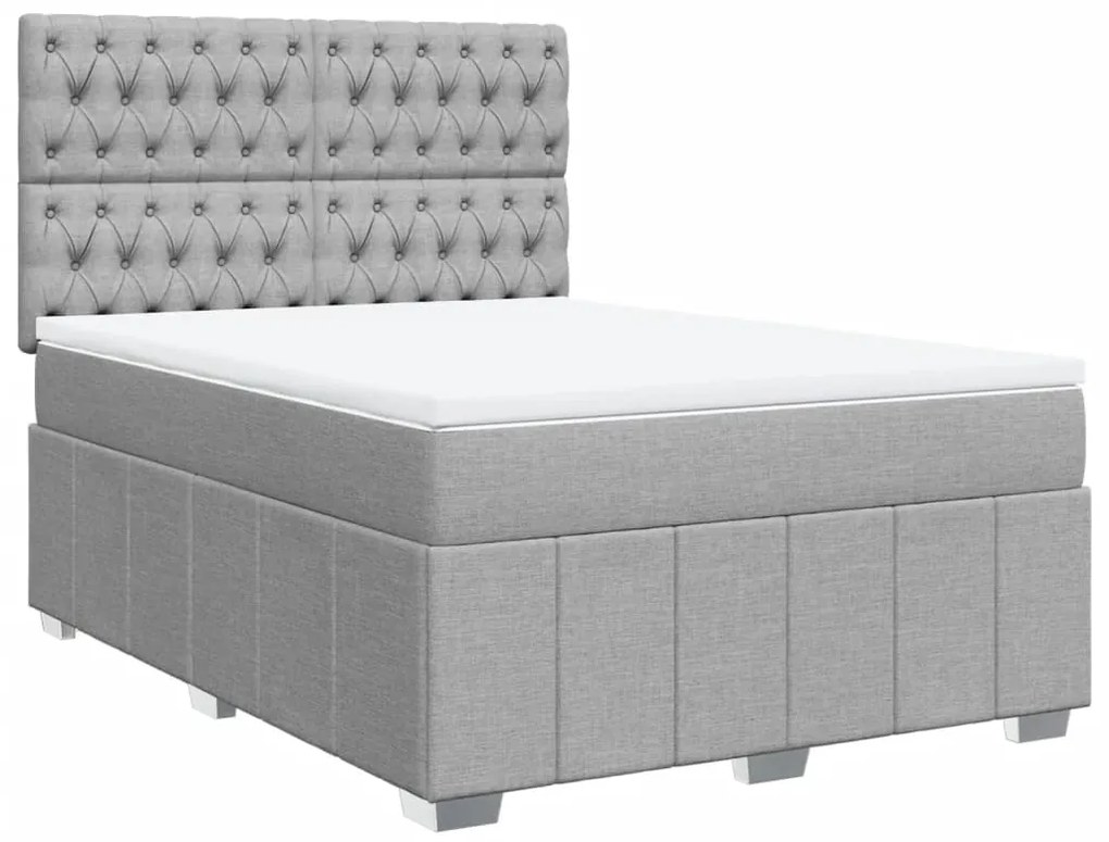 vidaXL Κρεβάτι Boxspring με Στρώμα Αν. Πράσινο 160x200εκ Υφασμάτινο