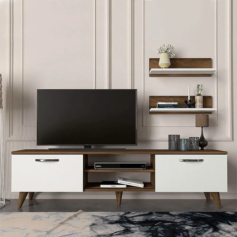 ΕΠΙΠΛΟ ΤΗΛΕΟΡΑΣΗΣ COLIN MEGAPAP ΧΡΩΜΑ ΛΕΥΚΟ - ΚΑΡΥΔΙ 150X30X40,6ΕΚ.