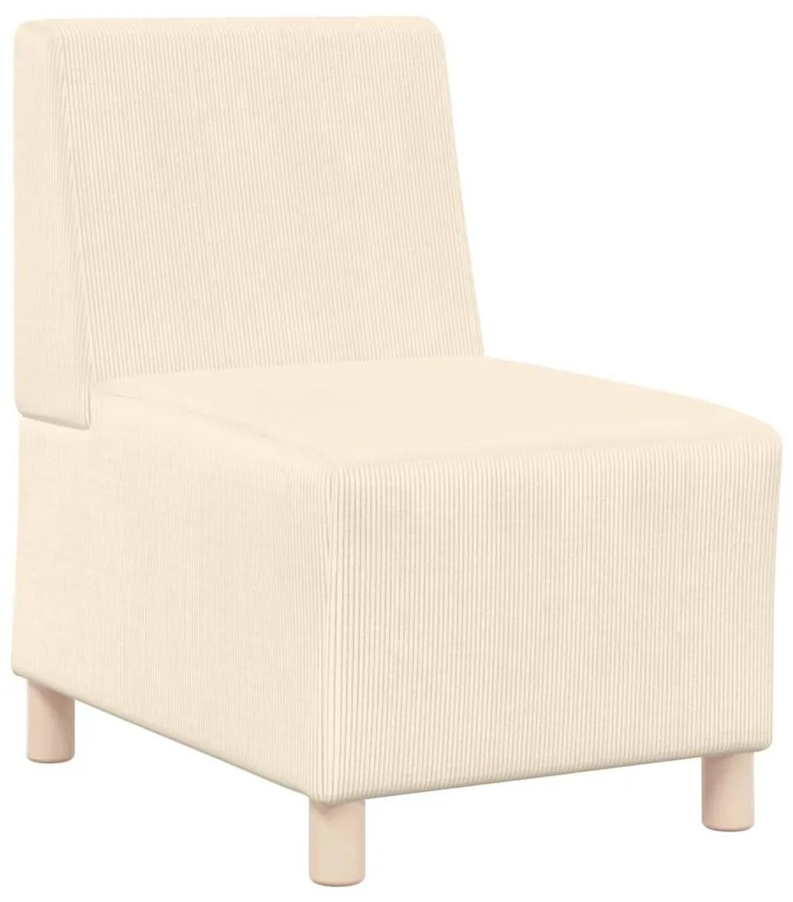 vidaXL Μοναδικός Καναπές χωρίς Χερούλια 3 pcs Κρεμ 55 x 74 x 82 εκ.