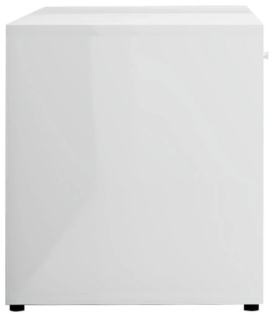 Έπιπλο Τηλεόρασης Γυαλιστερό Λευκό 120x34x37 εκ. Μοριοσανίδα - Λευκό