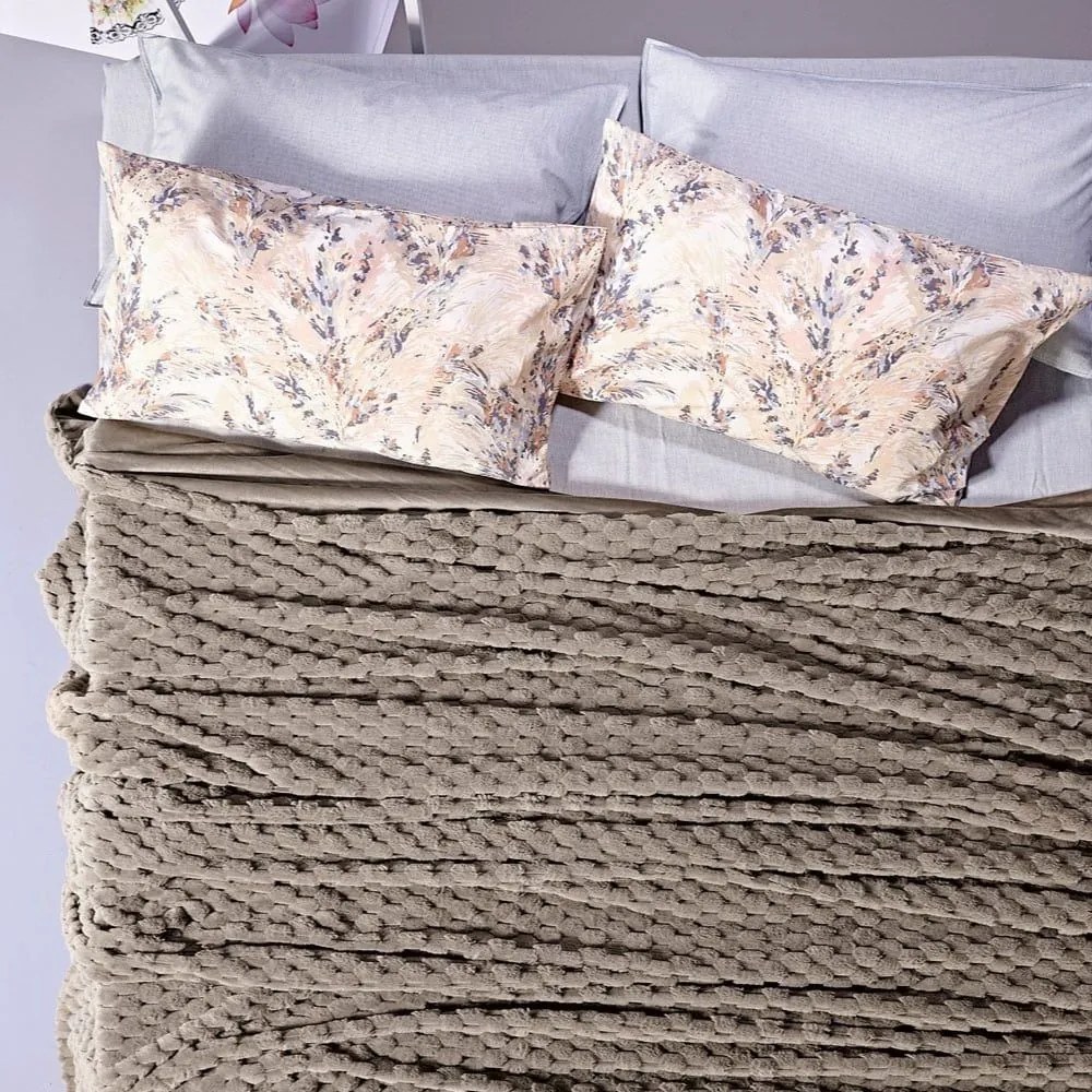 Κουβέρτα Γούνινη Joselyn 26 Beige Kentia Υπέρδιπλο 220x230cm Οικολογική Γούνα