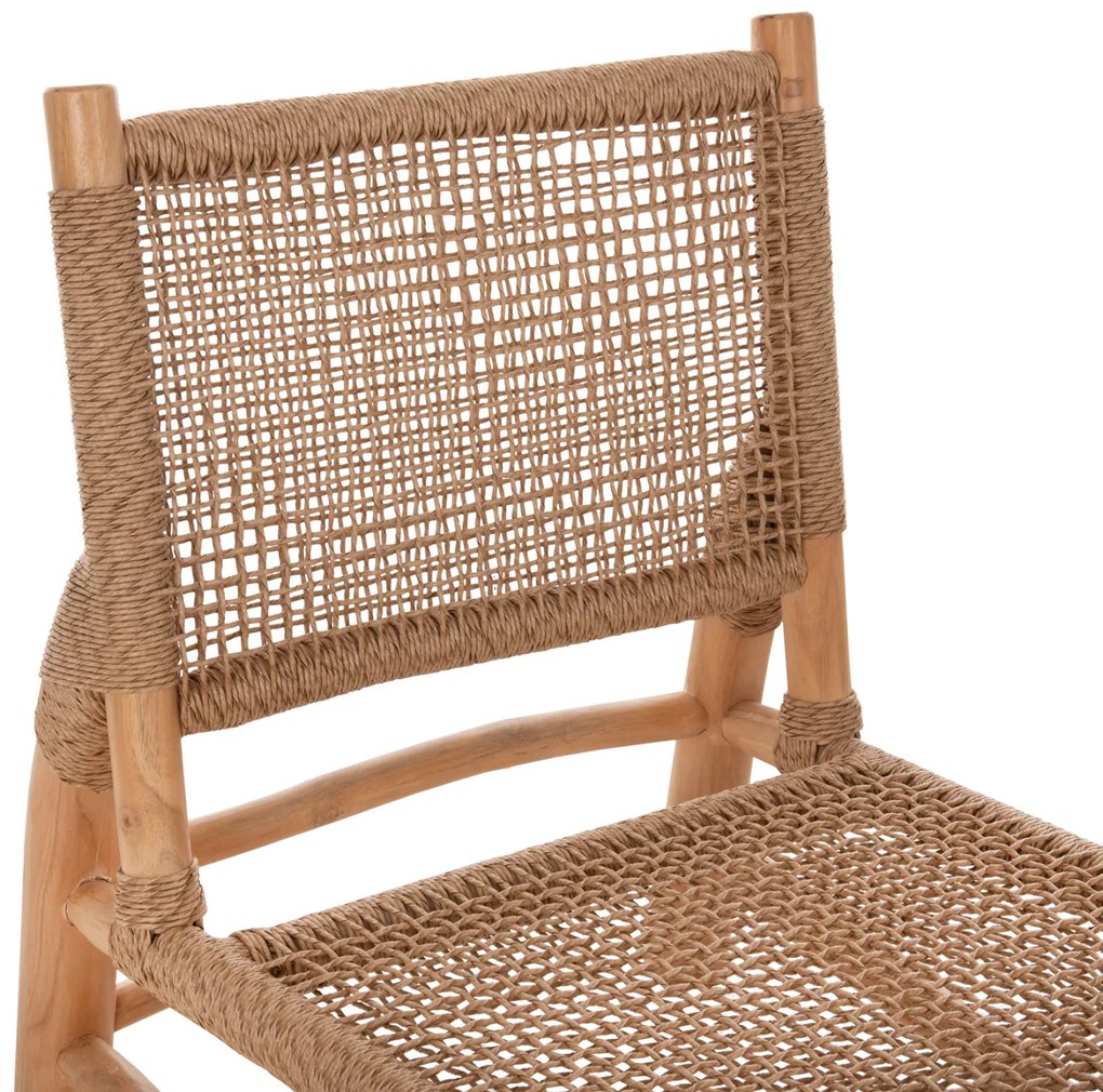 ΚΑΡΕΚΛΑ LONDER HM5986 ΞΥΛΟ TEAK ΣΕ ΦΥΣΙΚΟ ΚΑΙ ΣΥΝΘΕΤΙΚΟ RATTAN 63x77x77Υεκ. - 0610412 - HM5986