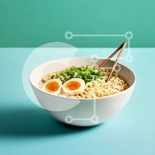 Intra Συλλεκτικό Ξύλινο Παζλ Plywood  4mm - Μπολ Ramen Noodles με μαλακά βραστά αυγά Σε Ξύλινο Κουτί - Διαστάσεις: 10x10 cm – 25 κομμάτια
