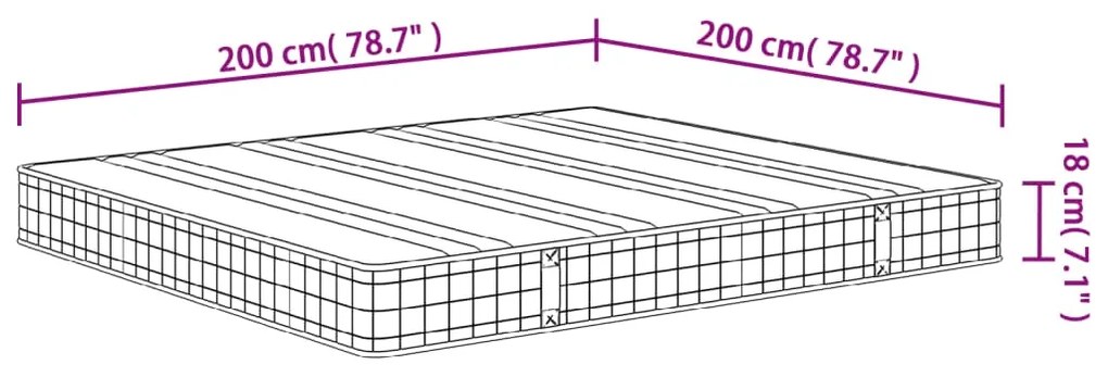 ΣΤΡΩΜΑ ΜΕ BONNELL SPRINGS ΜΕΣΑΙΑ ΣΚΛΗΡΟΤΗΤΑ 200 X 200 ΕΚ. 3206382