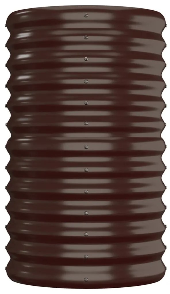 vidaXL Ζαρντινιέρα Καφέ 152x40x68 εκ. Γαλβανισμένος χάλυβας