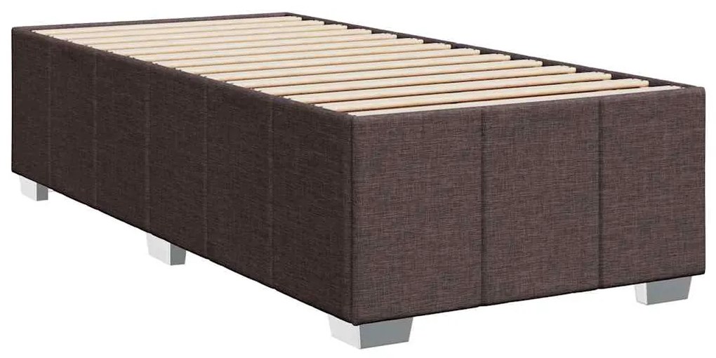 ΚΡΕΒΑΤΙ BOXSPRING ΜΕ ΣΤΡΩΜΑ ΣΚΟΥΡΟ ΚΑΦΕ 90X200 ΕΚ. ΥΦΑΣΜΑΤΙΝΟ 3286961