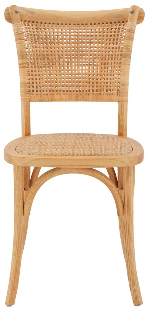 Καρέκλα LIBERTY Ξύλινη με Πλέξη Rattan Φυσικό 49x54x89 εκ. 49x54x89 εκ.