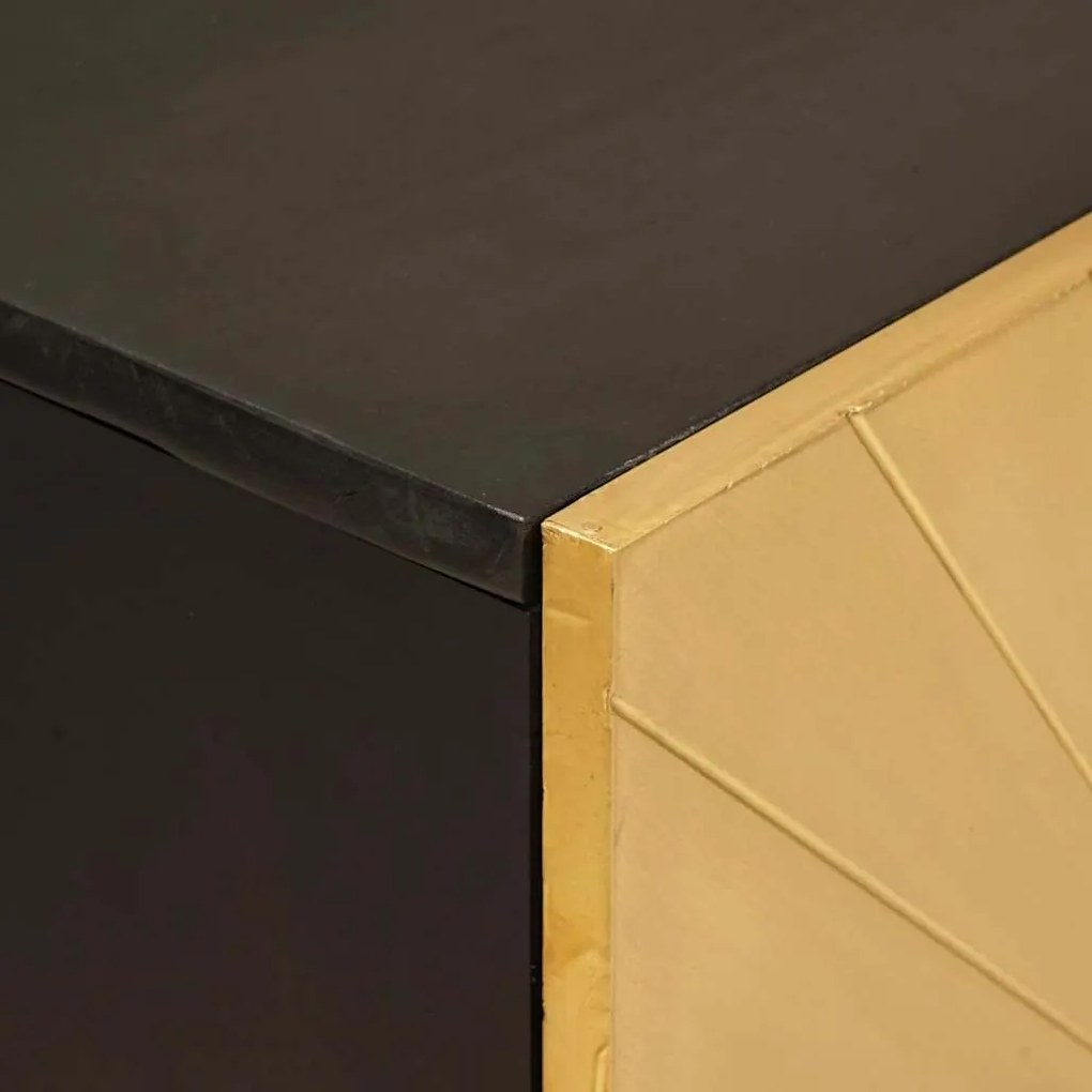 vidaXL Πλαϊνό γραφείο Μαύρο και Χρυσό 60 x 33 x 75 cm
