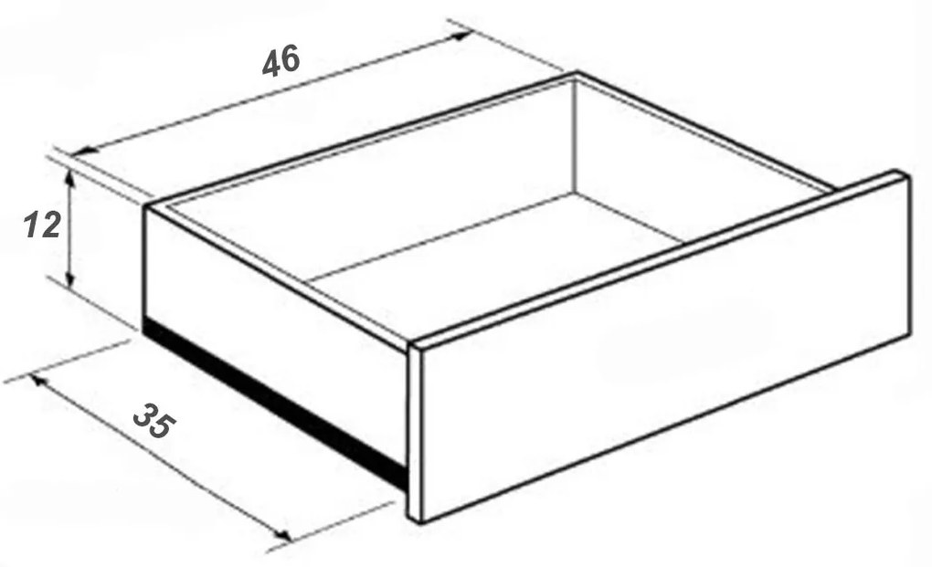 Ξύλινο Κομοδίνο SERENA Light Artwood/White 55x40x50cm