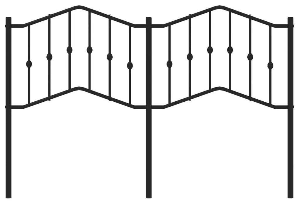 vidaXL Κεφαλάρι Μαύρο 140 εκ. Μεταλλικό