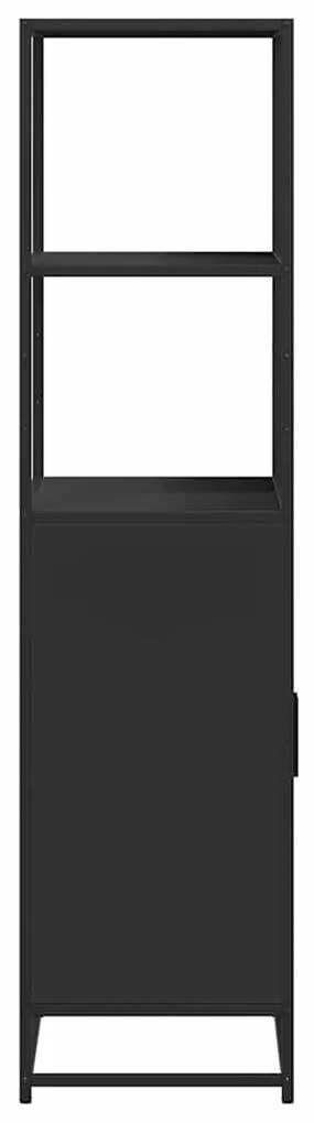 Ντουλάπι Μαύρο από 68x35x139 cm Επεξεργασμένο Ξύλο και μέταλλο - Μαύρο
