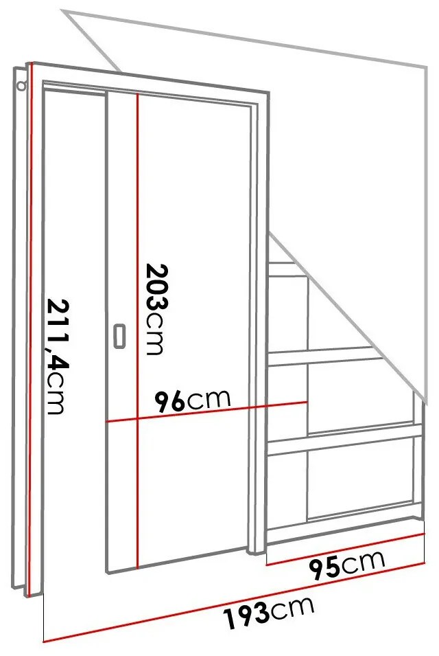 Συρόμενες πόρτες Dover 184, 64 kg, Άσπρο, Πλαστικοποιημένη μοριοσανίδα, Αλουμίνιο, Ατσάλι | Epipla1.gr