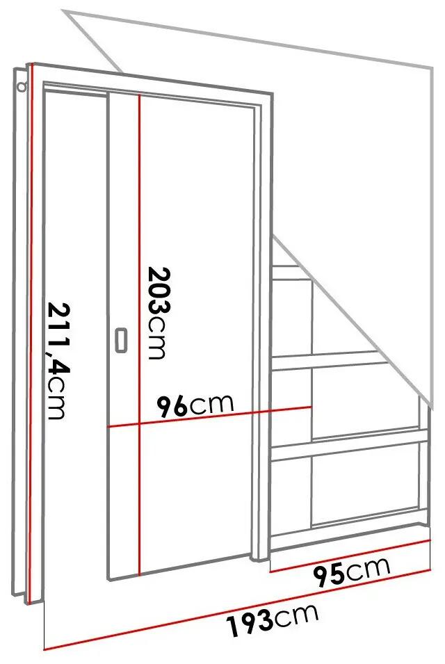 Συρόμενες πόρτες Dover 184, 64 kg, Άσπρο, Πλαστικοποιημένη μοριοσανίδα, Ατσάλι, Αλουμίνιο | Epipla1.gr