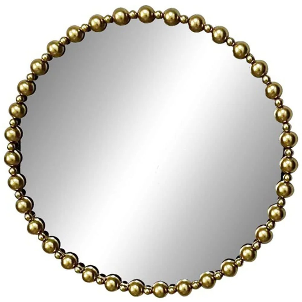 Καθρέπτης Τοίχου Poppens 295-000001 83,5x4,5x83,5cm Gold Inart Metal, Glass