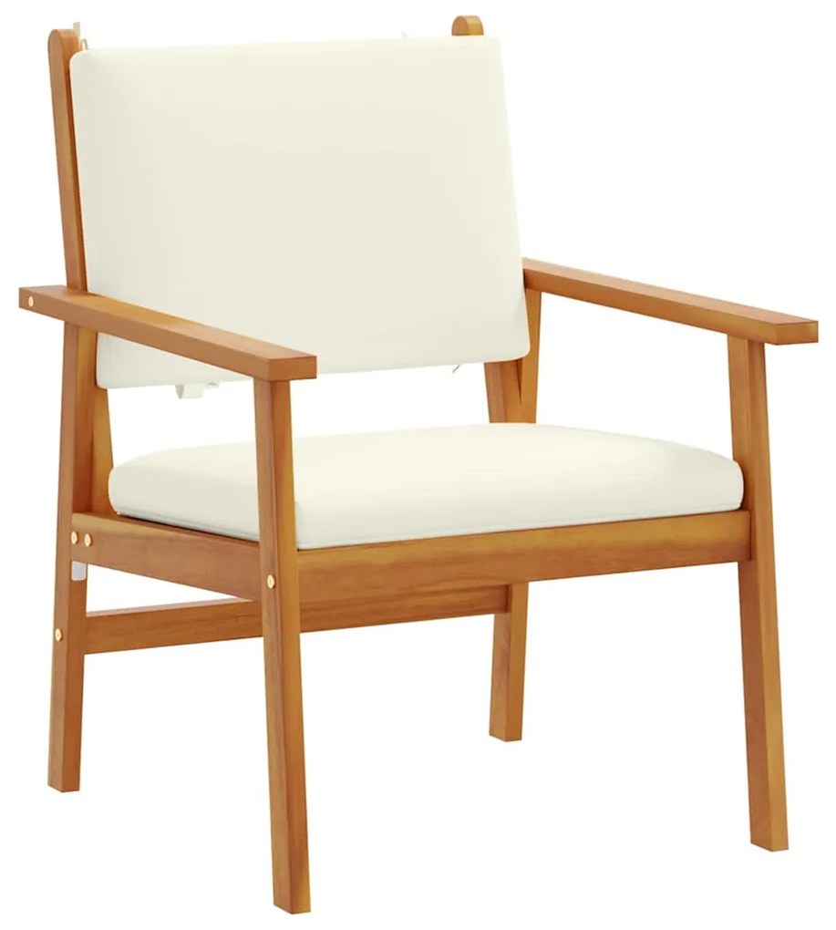 vidaXL Σετ Καναπέ Κήπου 3 pcs Καφέ 45 x 45 x 38 εκ. Μασίφ ξύλο ακακίας