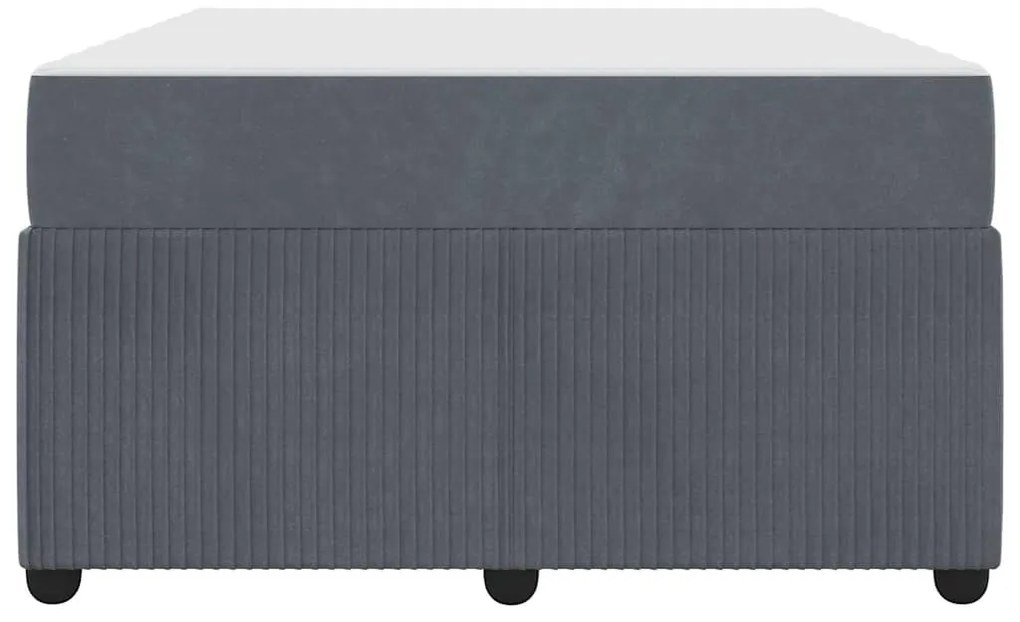 vidaXL Σκελετός Κρεβατιού με στρώμα Σκούρο Γκρι 120 x 190 cm ύφασμα