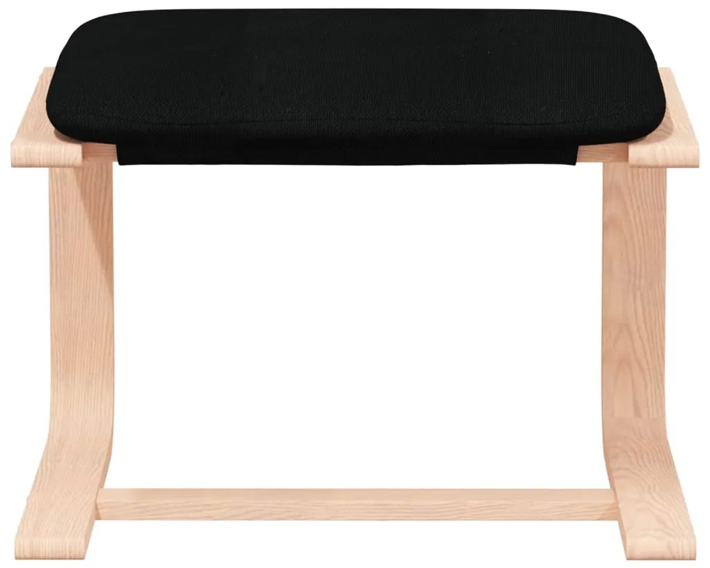 vidaXL Πολυθρόνα Relax Μαύρο Υφασμάτινη με Υποπόδιο