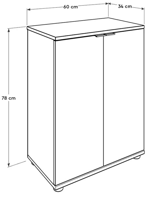 ΠΑΠΟΥΤΣΟΘΗΚΗ - ΝΤΟΥΛΑΠΙ ANTRE MEGAPAP ΧΡΩΜΑ SONOMA 60X34X78ΕΚ.