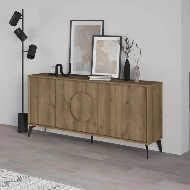 Μπουφές Gora σε απόχρωση ανοιχτό καρυδί 180x35.6x82εκ 180x35.6x82 εκ.