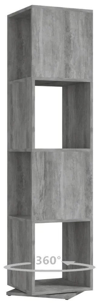 vidaXL Ντουλάπι Περιστρεφόμενο Γκρι Σκυρ. 34,5x34,5x147,5 Μοριοσανίδα