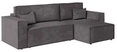 ΚΑΝΑΠΕΣ ΓΩΝΙΑ Fylliana New Isabella ΓΚΡΙ ΧΡΩΜΑ ΥΦΑΣΜΑΤΟΣ 270x160x90εκ 872-224-078