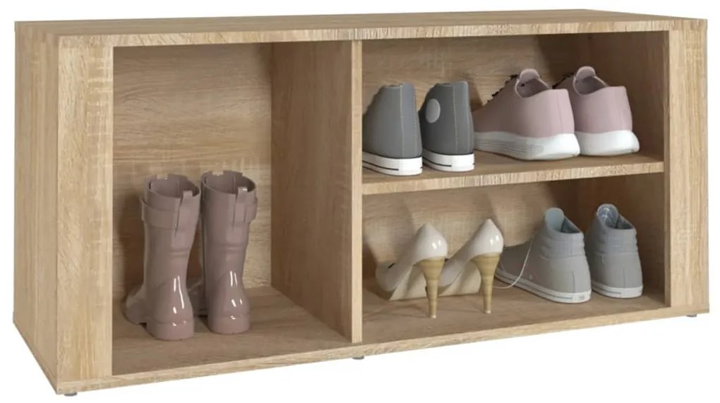 vidaXL Παπουτσοθήκη Sonoma Δρυς 100x35x45 εκ. από Επεξεργασμένο Ξύλο