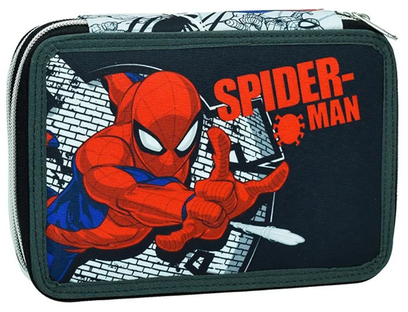 Κασετίνα Διπλή Γεμάτη (18x15x4) Gim Spiderman Spider Wall