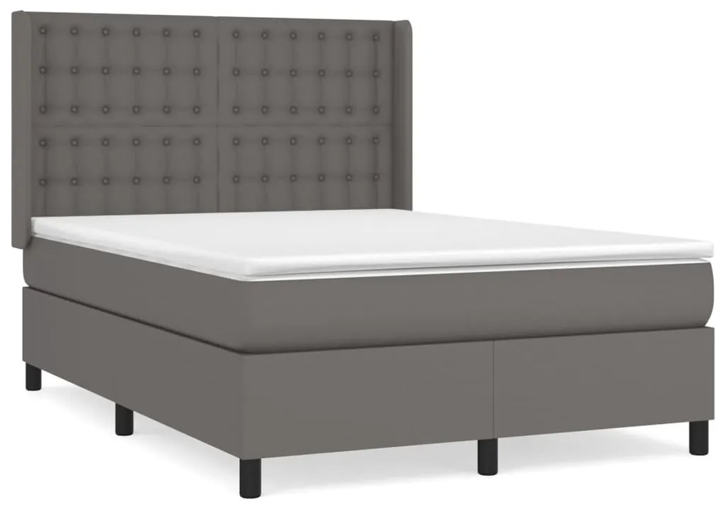 ΚΡΕΒΑΤΙ BOXSPRING ΜΕ ΣΤΡΩΜΑ ΓΚΡΙ 140X190ΕΚ. ΑΠΟ ΣΥΝΘΕΤΙΚΟ ΔΕΡΜΑ 3132499