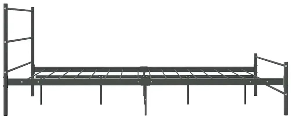 vidaXL Σκελετός Κρεβ. Χωρίς Στρώμα Γκρι 140 x 200 εκ. Μεταλλικό