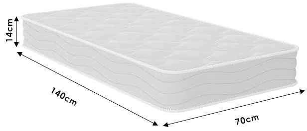 Στρώμα Cotton Baby Chic Strom μονής όψης 14cm 70x140εκ 70x140x14 εκ.